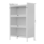 Armoire de rangement de garde-manger avec portes et portes escamotables