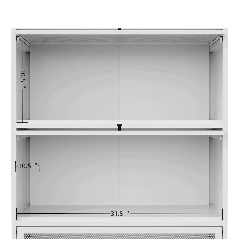 Armoire de rangement de garde-manger avec portes et portes escamotables