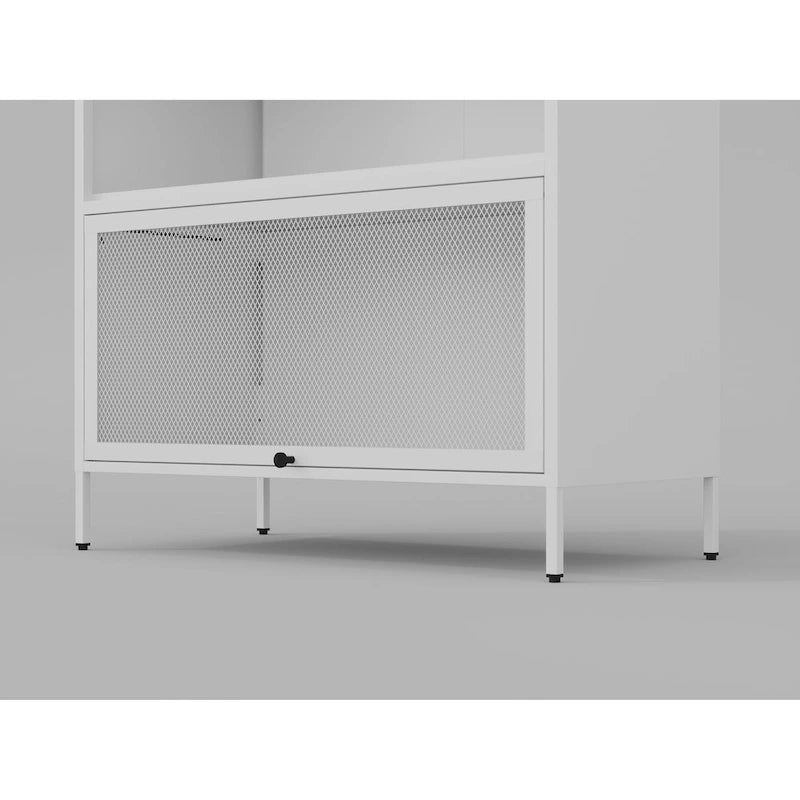 Armoire de rangement de garde-manger avec portes et portes escamotables