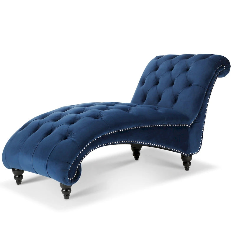 Chaise longue capitonnée - 62.80 x 27.17 x 32.87