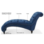 Chaise longue capitonnée - 62.80 x 27.17 x 32.87