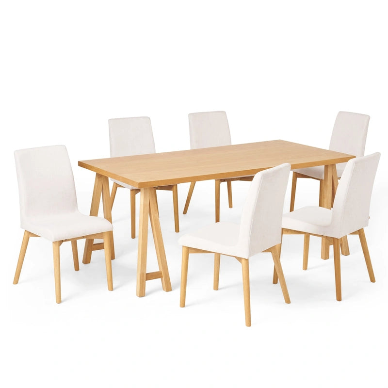 Orrin Mid-Century Modern 7 Piece Dining Set by Christopher Knight Home