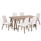 Orrin Mid-Century Modern 7 Piece Dining Set by Christopher Knight Home