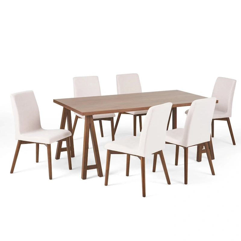 Orrin Mid-Century Modern 7 Piece Dining Set by Christopher Knight Home