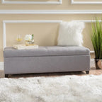 Banc de rangement en tissu London par Christopher Knight Home