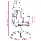 vidaXL Gaming Chair with Footrest, Black and Gold, Faux Leather