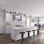 HOMLUX Meuble haut de cuisine Shaker blanc, facile à monter, prêt à assembler. Verre NON inclus.