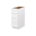 Meuble bas de cuisine Homlux Easy-DIY à assembler, blanc, avec 4 tiroirs