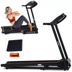 Ksports Multi-Functional Electric Treadmill Home Gym Cardio Strength Training Workout Set w/ Ab Mat, Sit-Up Strap, & Adjustable Incline