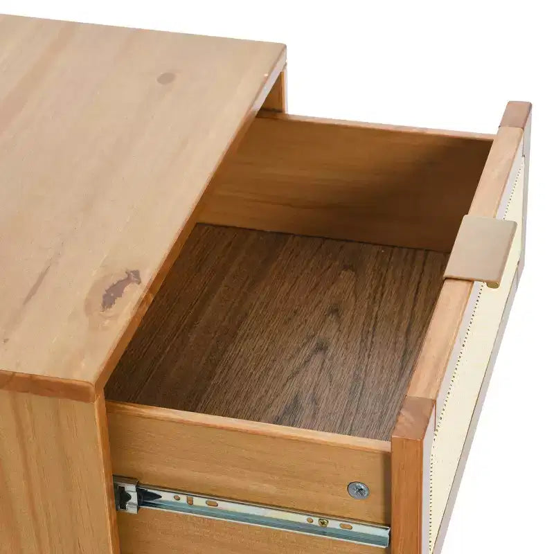 Table de chevet Storied Home Crawford en bois massif avec 2 tiroirs de rangement