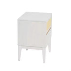 Table de chevet Storied Home Crawford en bois massif avec 2 tiroirs de rangement