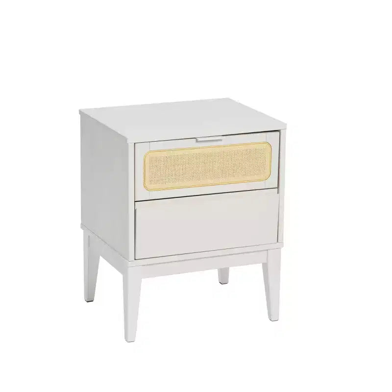 Table de chevet Storied Home Crawford en bois massif avec 2 tiroirs de rangement