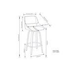 Tabourets de bar pivotants Mara (lot de 2) WyndenHall