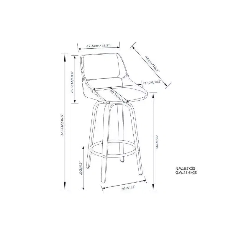 Tabourets de bar pivotants Mara (lot de 2) WyndenHall
