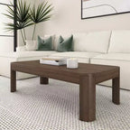Plank+Beam Solid Wood 48 Modern Rectangular Coffee Table, Coffee Table for Living Room