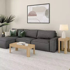Table basse rectangulaire moderne Plank+Beam en bois massif 40, table basse pour salon