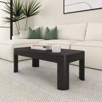 Plank+Beam Solid Wood 40 Modern Rectangular Coffee Table, Coffee Table for Living Room