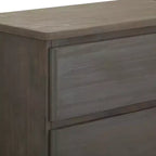 Commode à 2 tiroirs en bois massif, style ferme moderne, avec poteaux et poutres