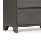 Commode à 2 tiroirs en bois massif, style ferme moderne, avec poteaux et poutres