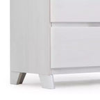 Commode à 2 tiroirs en bois massif, style ferme moderne, avec poteaux et poutres