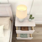 Commode à 2 tiroirs en bois massif, style ferme moderne, avec poteaux et poutres