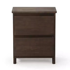 Commode à 2 tiroirs en bois massif, style ferme moderne, avec poteaux et poutres