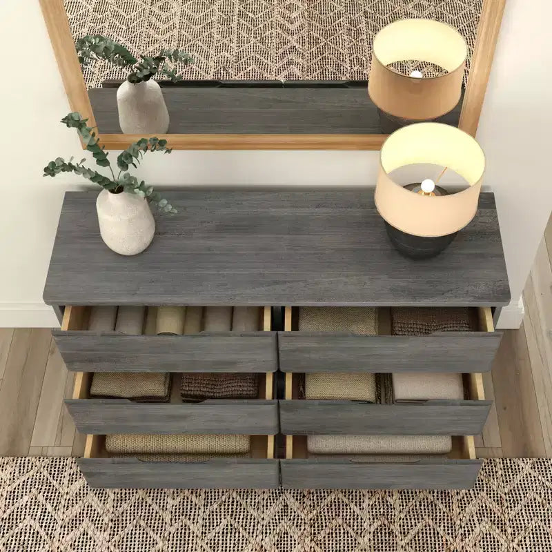 Commode de ferme 6 tiroirs en bois massif Plank+Beam