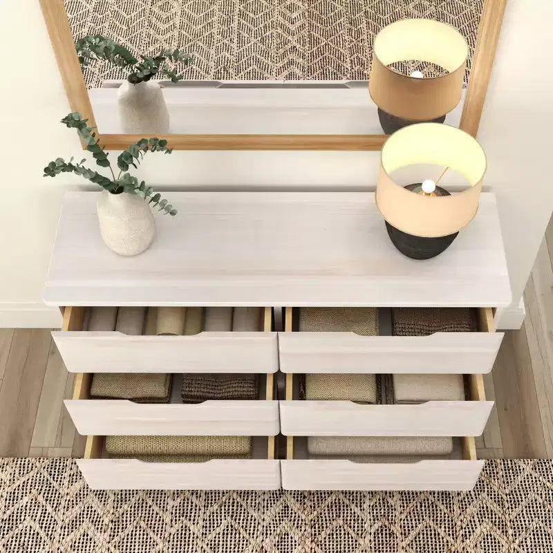 Commode de ferme 6 tiroirs en bois massif Plank+Beam