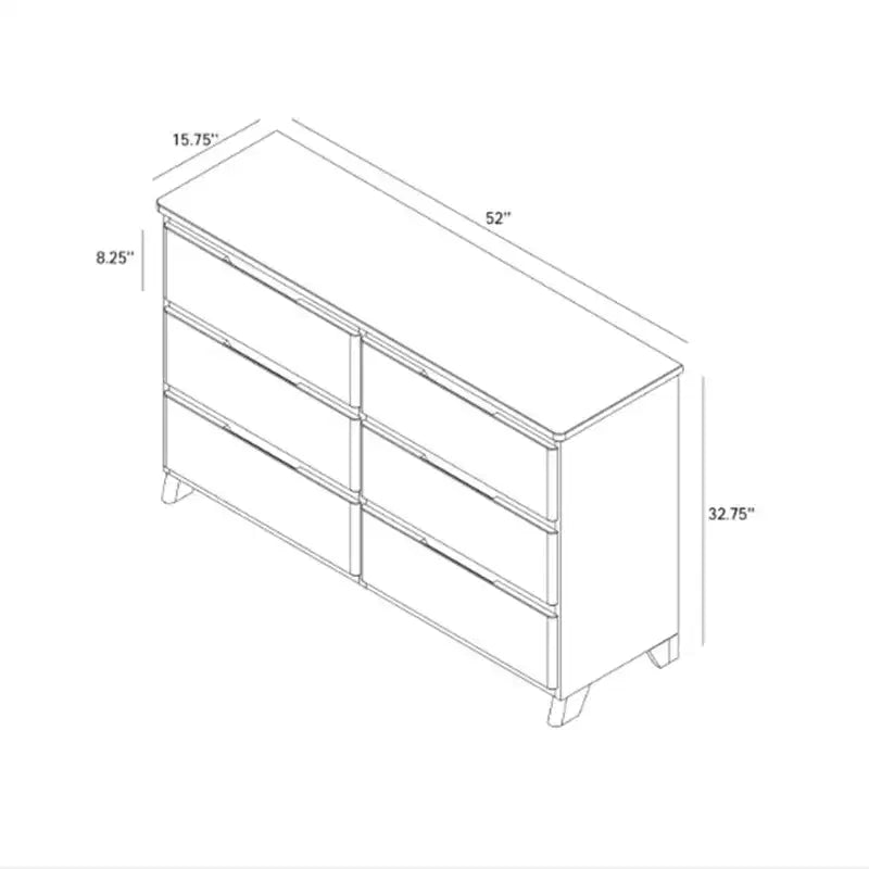 Commode de ferme 6 tiroirs en bois massif Plank+Beam