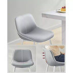Lot de 2 tabourets de bar, tabourets de bar hauteur comptoir avec dossier, dossier ergonomique, cuir synthétique, pieds en métal