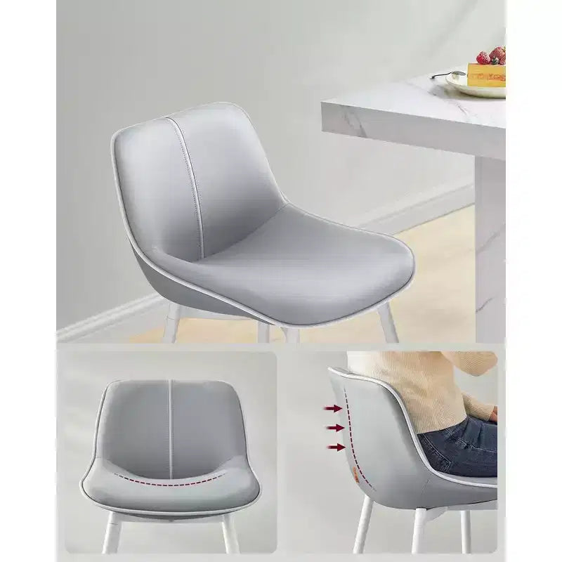 Lot de 2 tabourets de bar, tabourets de bar hauteur comptoir avec dossier, dossier ergonomique, cuir synthétique, pieds en métal