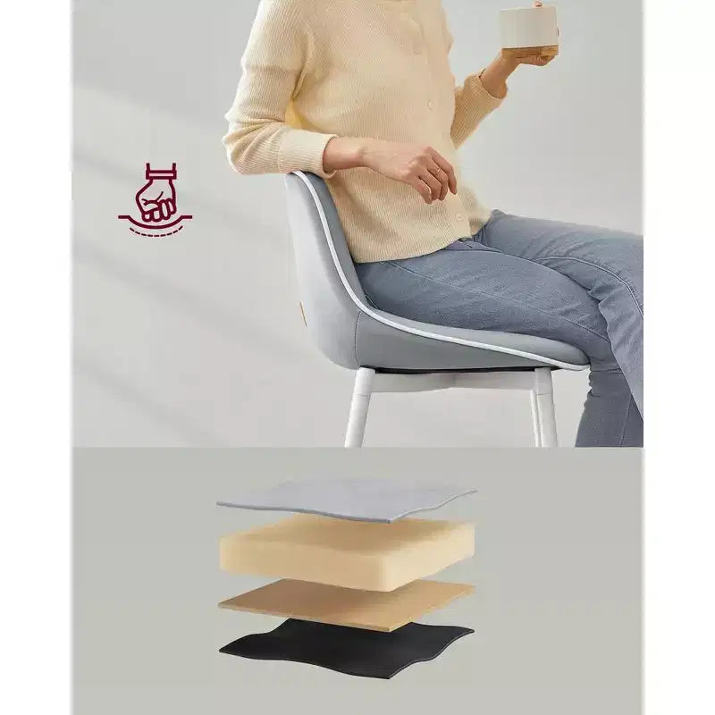 Lot de 2 tabourets de bar, tabourets de bar hauteur comptoir avec dossier, dossier ergonomique, cuir synthétique, pieds en métal