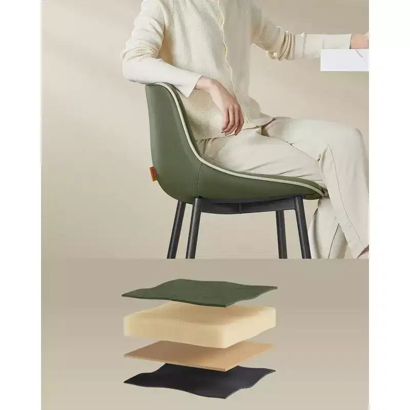 Lot de 2 tabourets de bar, tabourets de bar hauteur comptoir avec dossier, dossier ergonomique, cuir synthétique, pieds en métal