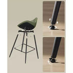 Lot de 2 tabourets de bar, tabourets de bar hauteur comptoir avec dossier, dossier ergonomique, cuir synthétique, pieds en métal