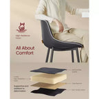 Lot de 2 tabourets de bar, tabourets de bar hauteur comptoir avec dossier, dossier ergonomique, cuir synthétique, pieds en métal