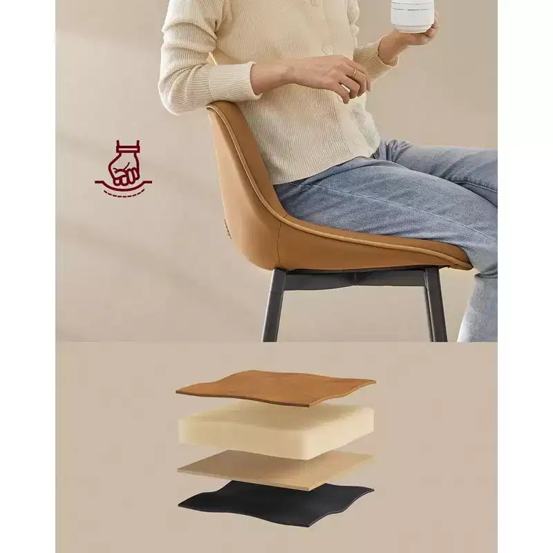 Lot de 2 tabourets de bar, tabourets de bar hauteur comptoir avec dossier, dossier ergonomique, cuir synthétique, pieds en métal