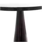 Table d'appoint cône géométrique en aluminium Olivia & May avec plateau en verre texturé 61 cm