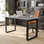 Table à manger ou de jeu Emma et Oliver 60x30 avec plateau en stratifié double face et piètement en acier robuste en forme de U