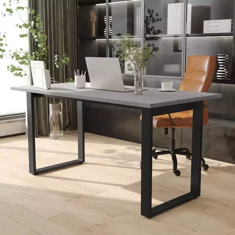Table à manger ou de jeu Emma et Oliver 60x30 avec plateau en stratifié double face et piètement en acier robuste en forme de U