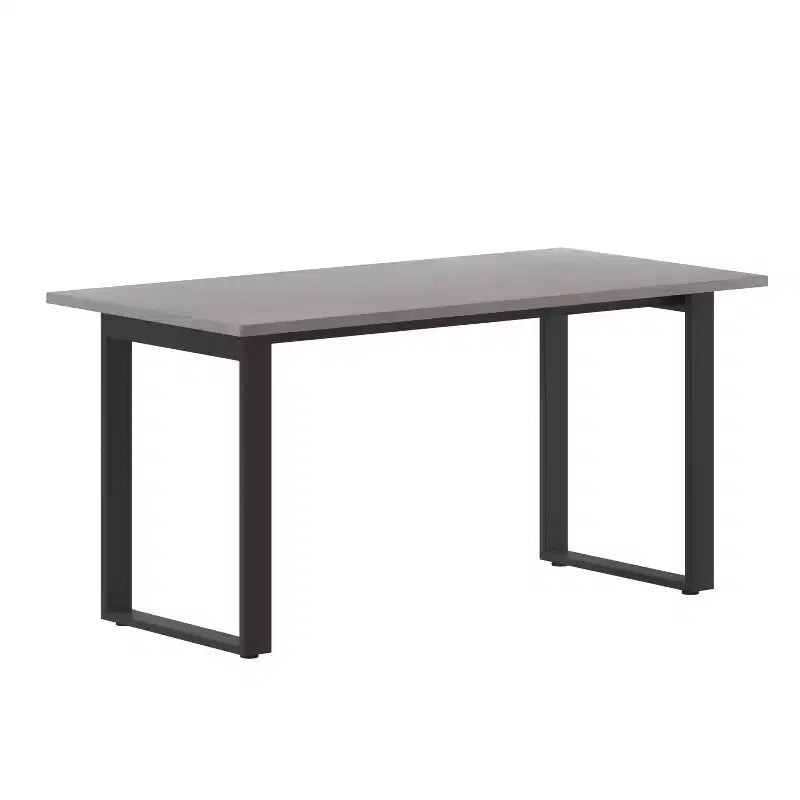 Table à manger ou de jeu Emma et Oliver 60x30 avec plateau en stratifié double face et piètement en acier robuste en forme de U