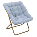 Fauteuil soucoupe pliant et repose-pieds rembourrés surdimensionnés portables Flash Furniture Archer pour dortoir ou chambre à coucher