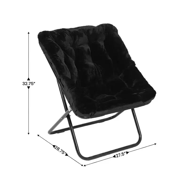 Fauteuil soucoupe pliant et repose-pieds rembourrés surdimensionnés portables Flash Furniture Archer pour dortoir ou chambre à coucher