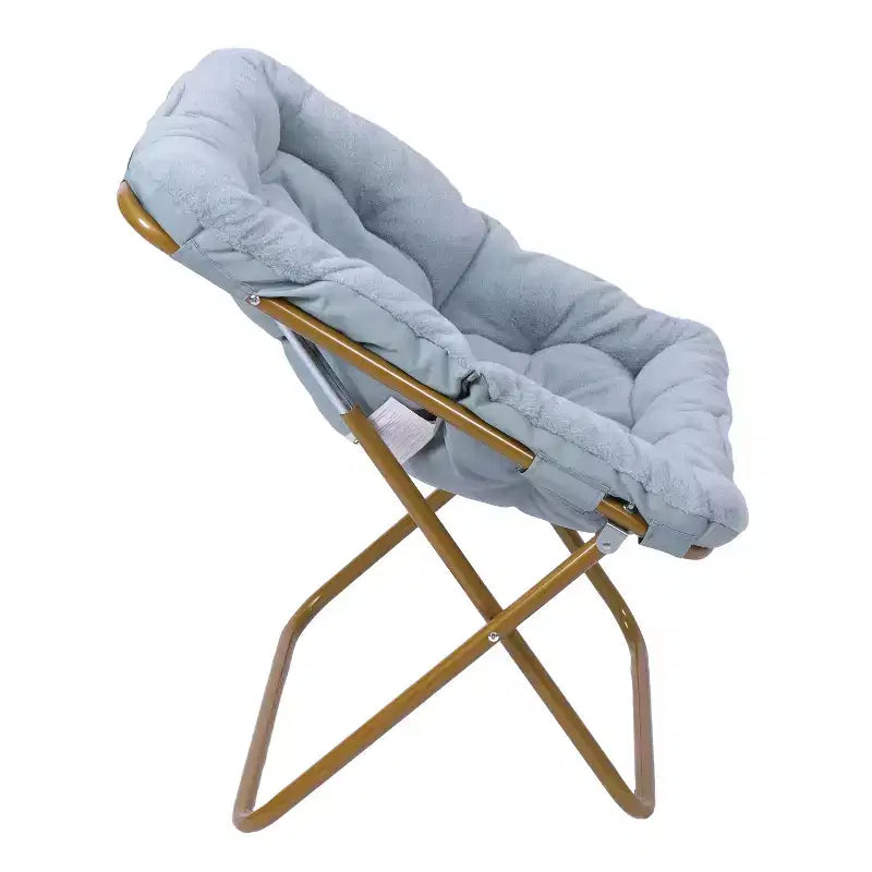 Fauteuil soucoupe pliant et repose-pieds rembourrés surdimensionnés portables Flash Furniture Archer pour dortoir ou chambre à coucher