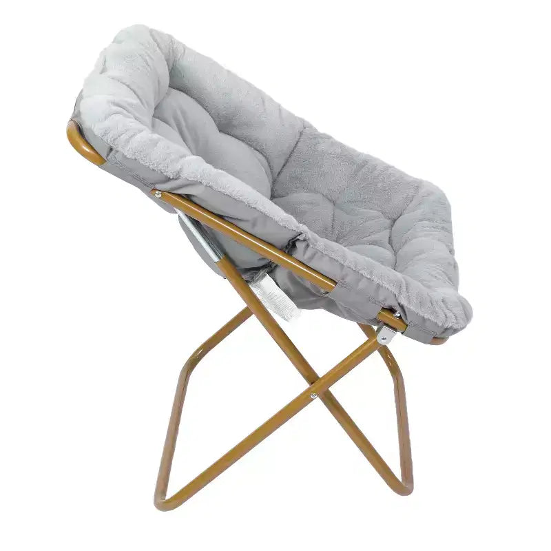 Fauteuil soucoupe pliant et repose-pieds rembourrés surdimensionnés portables Flash Furniture Archer pour dortoir ou chambre à coucher