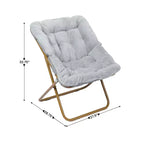 Fauteuil soucoupe pliant et repose-pieds rembourrés surdimensionnés portables Flash Furniture Archer pour dortoir ou chambre à coucher