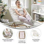 Fauteuil soucoupe pliant et repose-pieds rembourrés surdimensionnés portables Flash Furniture Archer pour dortoir ou chambre à coucher