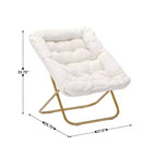 Fauteuil soucoupe pliant et repose-pieds rembourrés surdimensionnés portables Flash Furniture Archer pour dortoir ou chambre à coucher