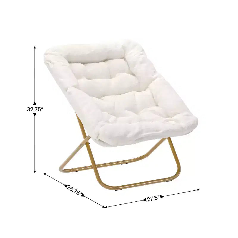Fauteuil soucoupe pliant et repose-pieds rembourrés surdimensionnés portables Flash Furniture Archer pour dortoir ou chambre à coucher
