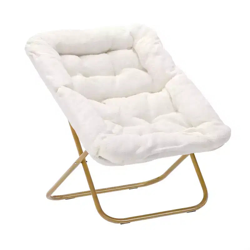 Fauteuil soucoupe pliant et repose-pieds rembourrés surdimensionnés portables Flash Furniture Archer pour dortoir ou chambre à coucher