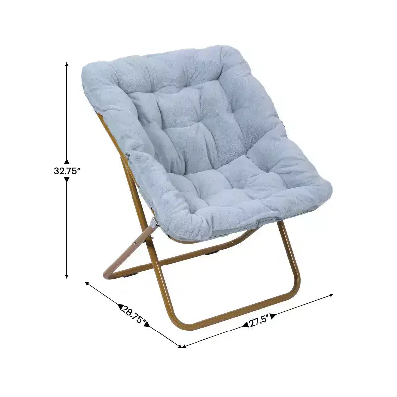 Fauteuil soucoupe pliant et repose-pieds rembourrés surdimensionnés portables Flash Furniture Archer pour dortoir ou chambre à coucher